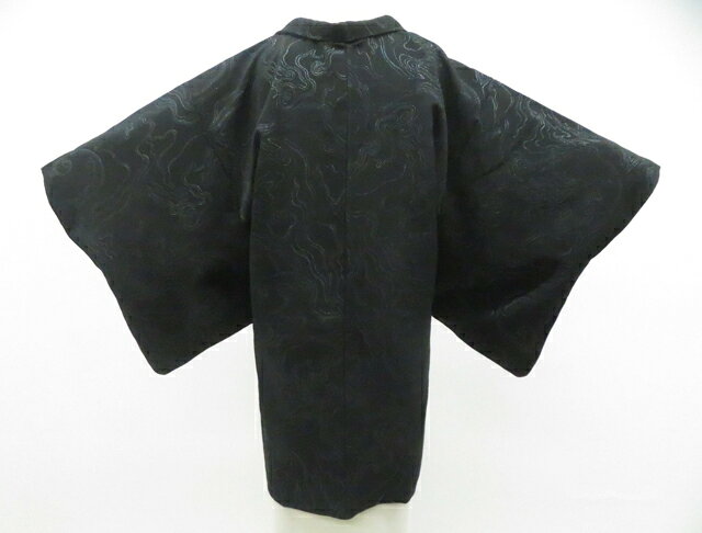 樂天商城 - 【中古】リサイクル着物 黒羽織 羽織紐付 正絹 着物 26z01-489【リサイクル】 IDnet