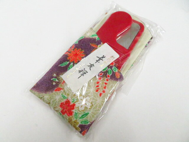 Other - 【中古】和装小物 和雑貨 鏡 櫛セット 華友禅 ちりめん 未使用品 美品 26w01-1128【リサイクル】 IDnet