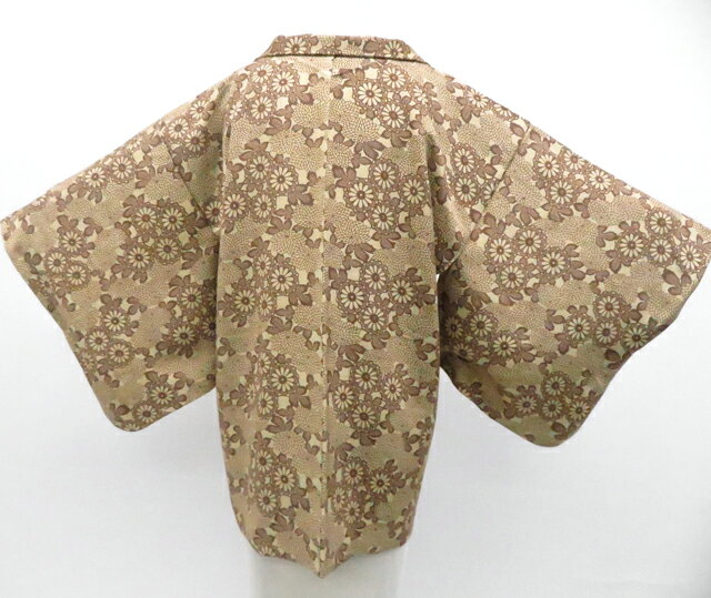 Haori - 【中古】リサイクル着物 羽織 花 羽織紐付 正絹 着物 美品 身丈約76cm 裄丈63cm 26z01-506【リサイクル】 IDnet