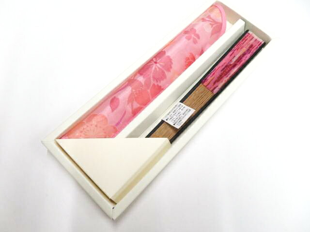 【中古】和装小物 和雑貨 未使用 扇子 桜 ケース付 箱付 美品 26w02-1397【リサイクル】 IDnet
