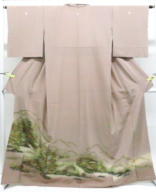 Irotome - 【中古】リサイクル着物 色留袖 三つ紋 京風景 作家物 落款入り 正絹 身丈167.5cm 裄丈63.5cm 26z02-637【リサイクル】 IDnet