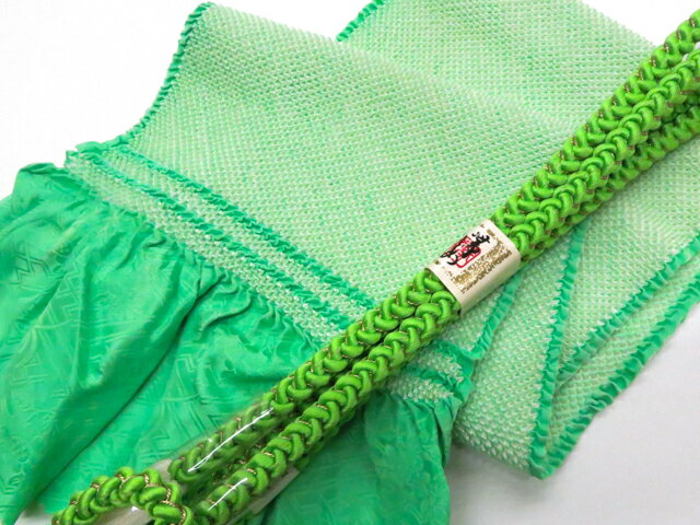 和服腰帶 - 【中古】和装小物 帯揚げ帯締めセット 帯揚 帯締 振袖用 総絞り 丸組 金糸 撚り房 美品 26w02-1653【リサイクル】 IDnet