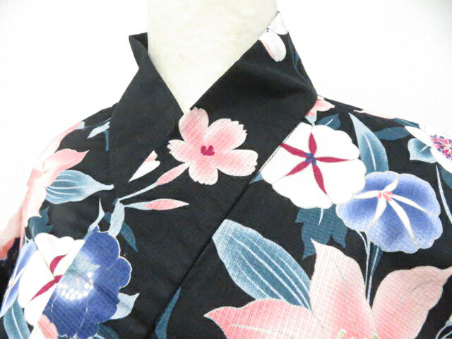 樂天商城 - 【中古】リサイクル着物 浴衣 花尽くし お洒落 ラメ 着物 身丈約162cm 裄丈約65cm 26z02-761【リサイクル】 IDnet