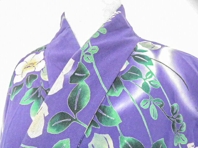 Summer Wear - 【中古】リサイクル着物 浴衣 花 身丈約154cm 裄丈約65.5cm 26z02-773【リサイクル】 IDnet