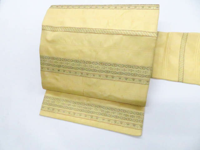 【中古】九寸名古屋帯 六通柄 正絹 26b02-160【リサイクル】 IDnet