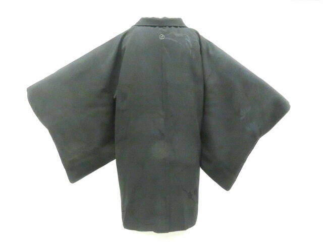 Coat - 【中古】リサイクル着物 羽織 黒羽織 縫い紋 紐付き 正絹 身丈78.5cm 裄丈61.5cm 26z02-913【リサイクル】 IDnet