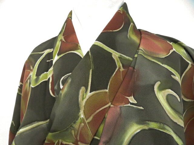 Kimono - 【中古】リサイクル着物 小紋 正絹 着物 身丈約154.5cm 裄丈62cm 26z03-1065【リサイクル】 IDnet