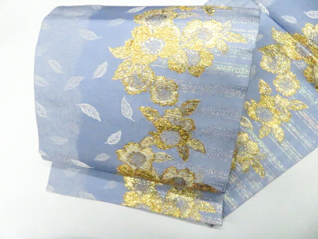 樂天商城 - 【中古】袋帯 六通柄 金糸 花 正絹 美品 r8b03-47【リサイクル】 IDnet