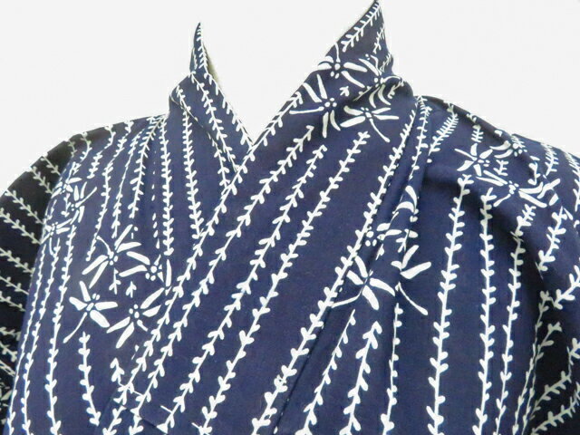 樂天商城 - 【中古】リサイクル着物 浴衣 昭和レトロ トンボ 着物 身丈約136.5cm 裄丈60.5cm 26z03-1102【リサイクル】 IDnet