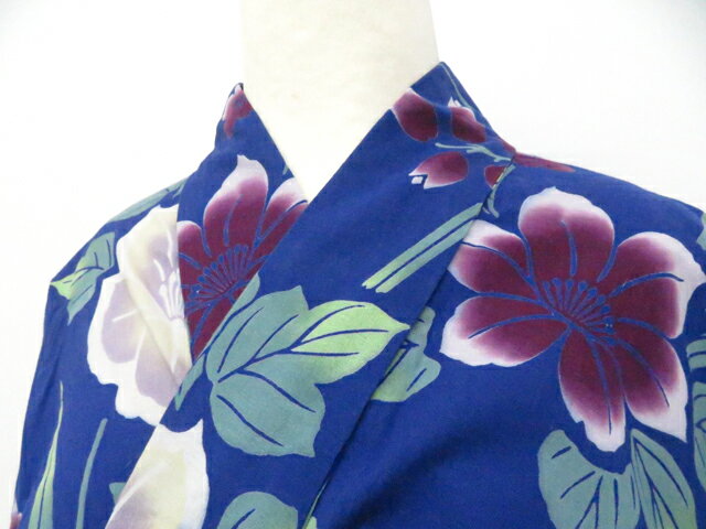 Summer Wear - 【中古】リサイクル着物 浴衣 昭和レトロ 花 着物 身丈約150cm 裄丈63cm 26z03-1117【リサイクル】 IDnet