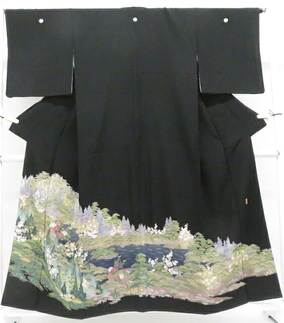 Rakuten - 【中古】リサイクル着物 黒留袖 五つ紋 比翼仕立て 作家物 落款入り正絹 身丈約157.5cm 裄丈約65.5cm 26z03-1189【リサイクル】 IDnet