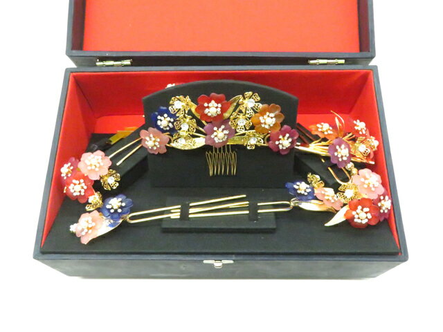 樂天商城 - 【中古】和装小物 髪飾り 花嫁衣裳 簪セット 日本製 箱入 未使用品 美品 26w03-3953【リサイクル】 IDnet