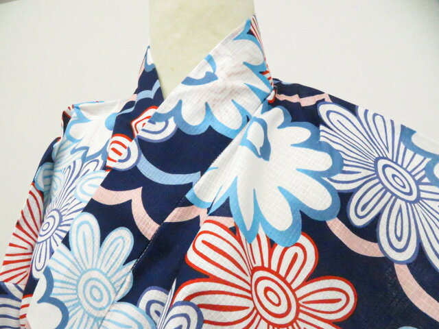 Summer Wear - 【中古】リサイクル着物 浴衣 未使用 川栄李奈 綿紅梅 着物 美品 身丈約168.5cm 裄丈約67.5cm 26z03-1626【リサイクル】 IDnet