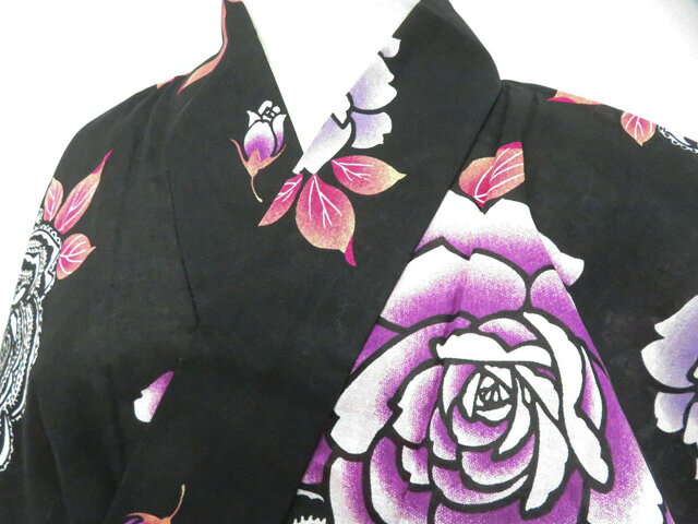 Summer Wear - 【中古】リサイクル着物 浴衣 薔薇 着物 美品 身丈約166.5cm 裄丈約67.0cm 26z04-1706【リサイクル】 IDnet