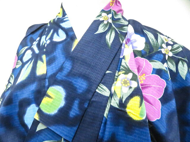 Summer Wear - 最大88%OFF【中古】リサイクル着物 浴衣 未使用 綿紅梅 ハイビスカス 着物 美品 身丈約164.0cm 裄丈約67.5cm 26z04-1728【リサイクル】 IDnet