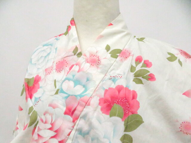 Summer Wear - 【中古】リサイクル着物 浴衣 花 着物 身丈約166.5cm 裄丈約65.5cm 26z04-1737【リサイクル】 IDnet
