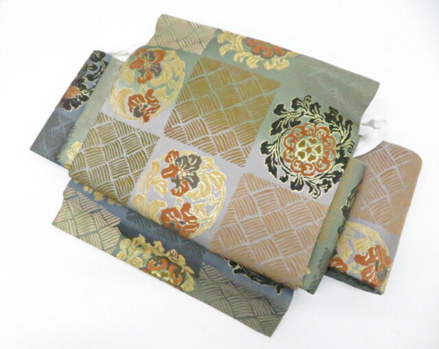 樂天商城 - 【中古】袋帯 ワンタッチ帯 作り帯 帯枕・メッシュ帯板付き 金糸 箱入 r8b04-67【リサイクル】 IDnet