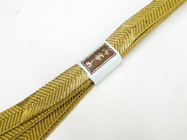 樂天商城 - 【中古】和装小物 帯締め 帯締 平組 笹浪組 金糸 美品 26w04-4451【リサイクル】 IDnet
