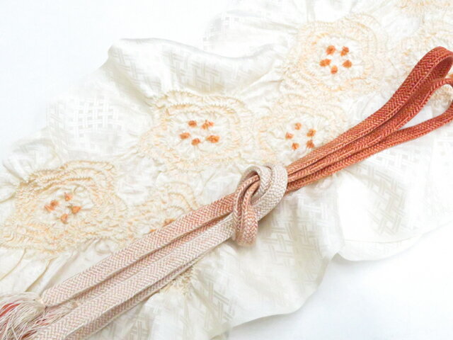 樂天商城 - 【中古】和装小物 帯締め帯揚げセット 平組 中抜き絞り 帯締 帯揚 26w04-4698【リサイクル】 IDnet