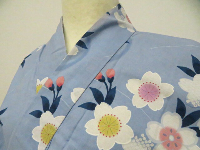 樂天商城 - 【中古】リサイクル着物 浴衣 桜 着物 身丈約162.5cm 裄丈約65.0cm 26z04-1889【リサイクル】 IDnet