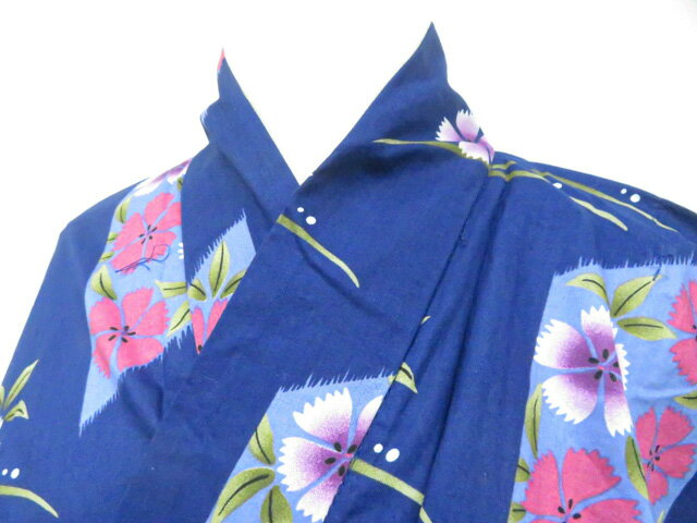 Summer Wear - 【中古】リサイクル着物 浴衣 花 未使用品 着物 美品 身丈約162.0cm 裄丈約67.0cm 26z04-1922【リサイクル】 IDnet
