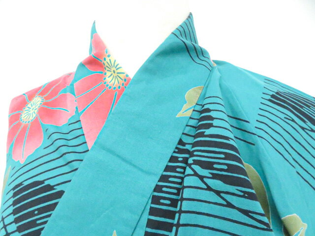 Summer Wear - 最大88%OFF【中古】リサイクル着物 浴衣 コーマ地 花 着物 美品 身丈約157.5cm 裄丈約66.0cm 26z04-1926【リサイクル】 IDnet
