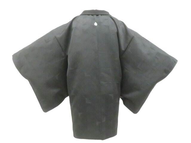 Haori - 【中古】リサイクル着物 黒羽織 一つ紋 羽織紐付 着物 正絹 身丈約81.5cm 裄丈約64.0cm 26z04-1938【リサイクル】 IDnet