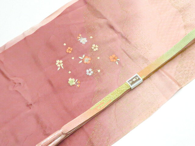 最大88%OFF【中古】和装小物 帯揚げ帯締めセット 帯揚 帯締 刺繍 暈し 高麗組 金糸 美品 26w04-4829【リサイクル】 IDnet