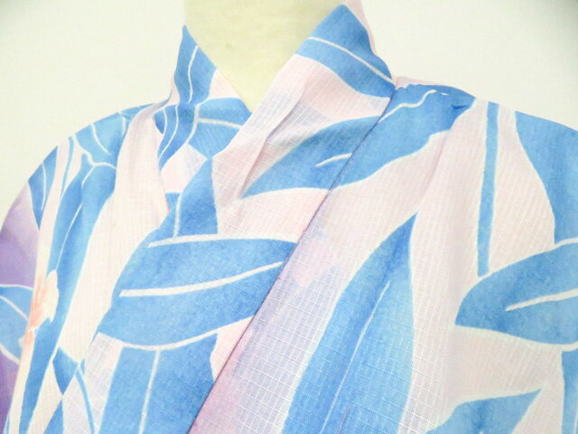 Summer Wear - 【中古】リサイクル着物 浴衣 未使用品 花 着物 美品 身丈約160.5cm 裄丈約62.0cm 26z04-2137【リサイクル】 IDnet