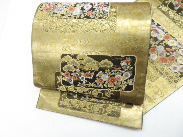 Rakuten - 【中古】袋帯 六通柄 金糸 正絹 26b04-405【リサイクル】 IDnet