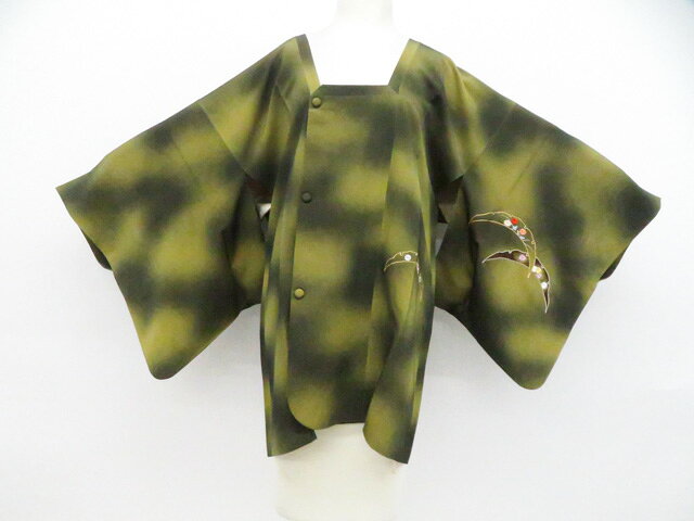 Coat - 【中古】リサイクル着物 道行コート 刺繍 金糸正絹 着物 身丈約85cm 裄丈約64cm 26z04-2180【リサイクル】 IDnet