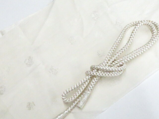 【サイズ・素材・お色】 帯締め 長さ：M サイズ ◆帯締め Mサイズ・・約145cm以上◆ ◆帯締め Lサイズ・・約180cm以上◆ ◆帯揚げ ・・生地幅 約28cm以上◆ 地色：白 (1枚目の画像が近いお色かと思われます) 素材：正絹 【商品状態】 汚れ:なし ランク:A その他: 【ランク説明】 N:新品・未使用品 S:未使用品に近い A:目立った傷や汚れはなく大変良い状態 B:多少の汚れありますが、着用可能 C:傷や汚れが見える部分にありますが、着用は可能 D:状態が悪くリメイク品やジャンク品としてお使いください。 【お読みください】 ※中古品だという点を御理解の上、ご入札ください ※商品画像は、パソコンの機種・モニターなどにより現品と色の違いが出る場合があります。 ※詳細は商品画像にてご確認ください。 ※日本国内から発送いたしております。 ※発送後は追跡番号をお知らせいたします。 ※スタッフによる手作業での検品採寸済み。 撮影：北川　検品：北川　画像：野阪　入力：森脇 【検索キーワード】 中古 リサイクル着物 着物 kimono KIMONO 着付け教室 お茶会 初心者着物 正絹 木綿 絽 単衣 袷 カジュアル フォーマル 七五三 お宮参り 結婚式 お食事会 ショッピング お出かけ 破格 お値打ち 和服 帯 和装小物 20代 30代 40代 50代 60代 70代【仕立て上がり 和服 アウトレット リサイクル着物 通販 アイディーネット きもの】和装小物 帯締め 帯揚げ セット 礼装用 縫い取り 丸組 銀糸 帯締 帯揚 美品 26w04-5571