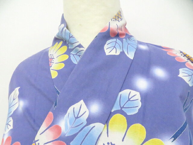 Summer Wear - 【中古】リサイクル着物 浴衣 「Kansai」コーマ地 ひまわり 着物 身丈約156cm 裄丈約64cm 26z04-2265【リサイクル】 IDnet
