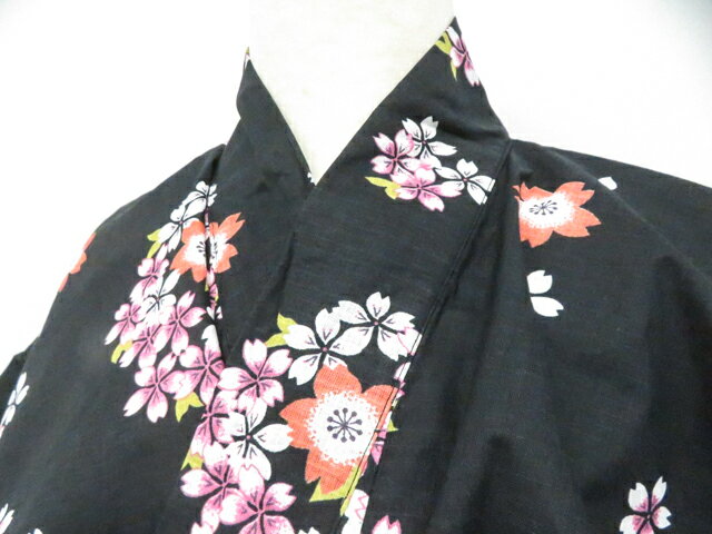 Summer Wear - 【中古】リサイクル着物 浴衣 桜 未使用品 着物 美品 身丈約164cm 裄丈約63cm 26z04-2268【リサイクル】 IDnet