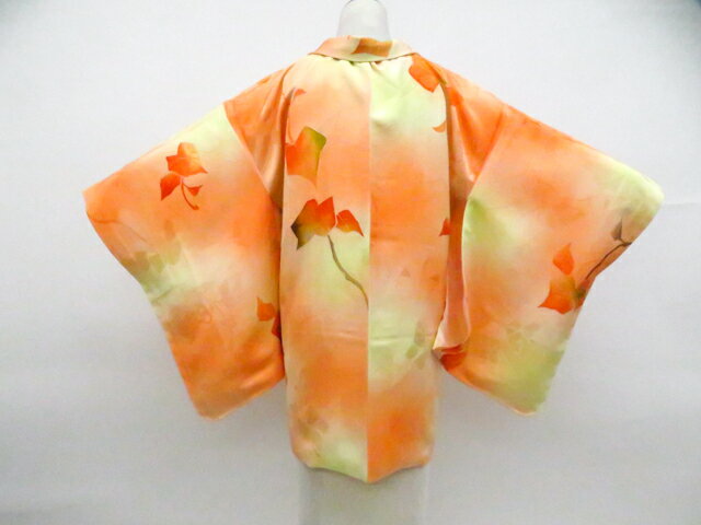 Haori - 【中古】リサイクル着物 羽織 未使用 地紋起こし加工着尺 しつけ付 羽織紐付 正絹 着物 身丈約78.5cm 裄丈約64cm 26z05-2353【リサイクル】 IDnet