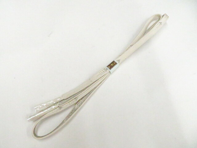 【中古】和装小物 帯締め 礼装用 平組 銀糸 帯締美品 26w04-5936【リサイクル】 IDnet