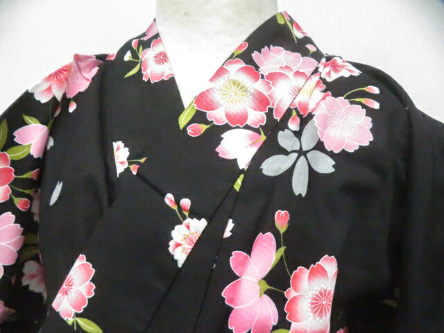 Summer Wear - 【中古】リサイクル着物 浴衣 桜 未使用品 着物 美品 身丈約163.5cm 裄丈約66cm 26z05-2490【リサイクル】 IDnet