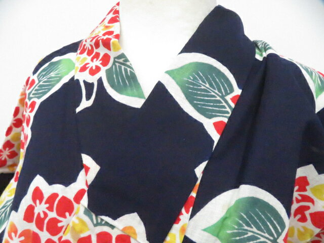 Summer Wear - 【中古】リサイクル着物 浴衣 コーマ地 紫陽花 着物 身丈約155.5cm 裄丈約64.5cm 26z05-2498【リサイクル】 IDnet