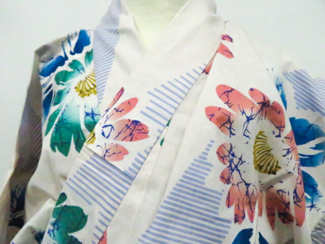 Summer Wear - 【中古】リサイクル着物 浴衣 花 着物 身丈約159.5cm 裄丈約68cm 26z05-2507【リサイクル】 IDnet