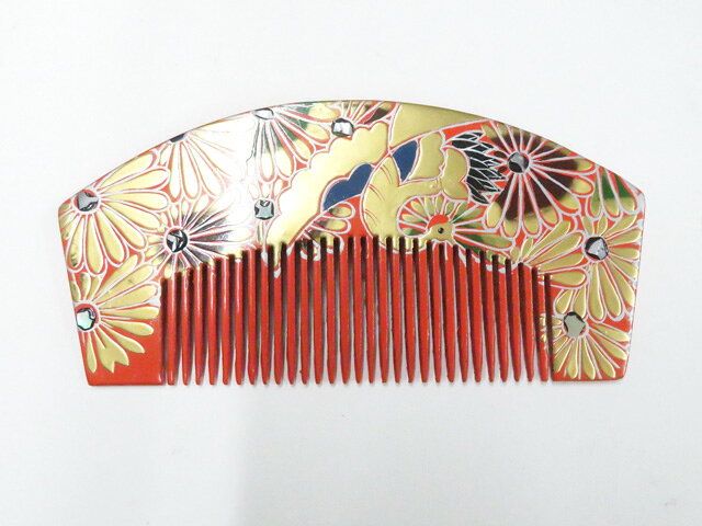 アイディーネットの【中古】和装小物 かんざし くし セット 金彩 螺鈿 簪 櫛 26w05-6466【リサイクル】 IDnet｜アングル2