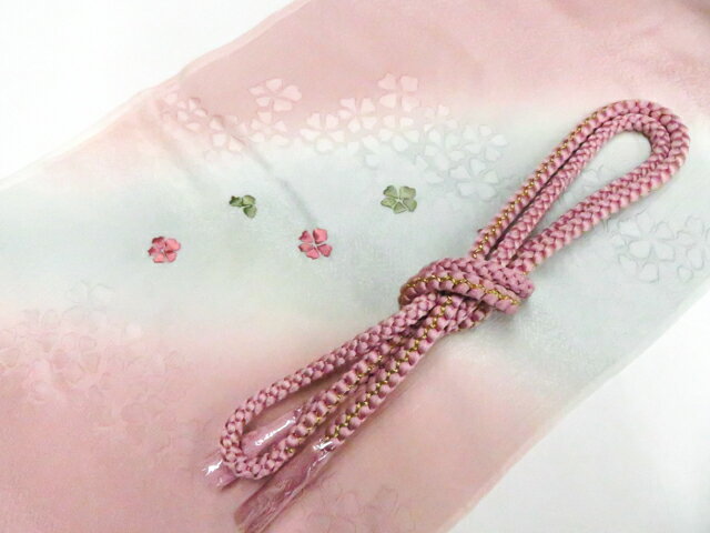 樂天商城 - 【中古】和装小物 帯締め 帯揚げ セット 刺繍 暈し 丸組 金糸 帯締 帯揚 美品 26w05-6709【リサイクル】 IDnet