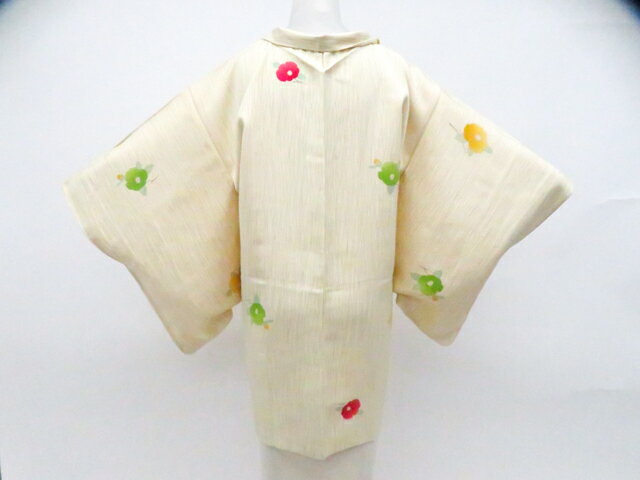 【中古】リサイクル着物 羽織 花 仕付け付 羽織紐別売 着物 正絹 身丈約81cm 裄丈約62.5cm 26z05-2675【リサイクル】 IDnet