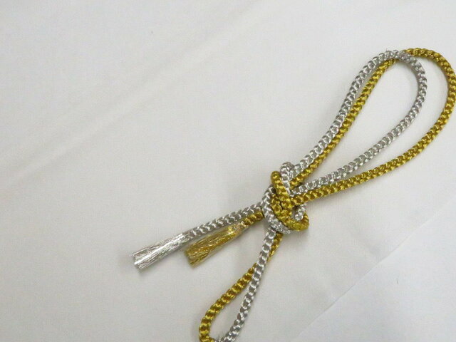 【中古】和装小物 帯締め帯揚げセット 礼装用 丸組 金糸 帯締 帯揚美品 26w05-7049...