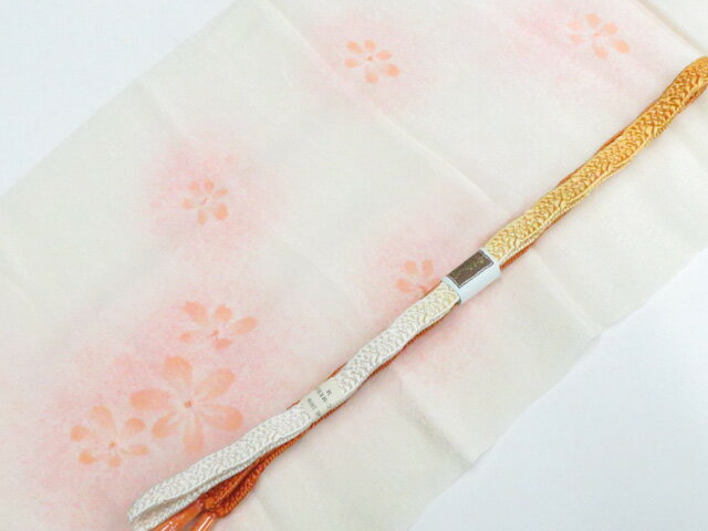 樂天商城 - 【中古】和装小物 帯締め帯揚げセット 平組 花 帯締 帯揚 美品 26w05-7204【リサイクル】 IDnet