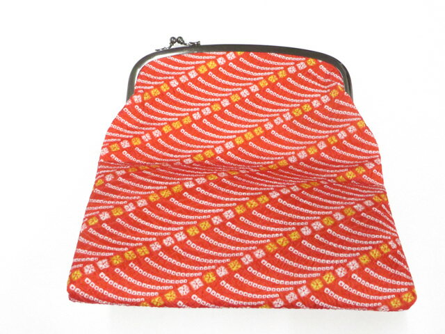 【中古】和装小物 がま口バッグ クラッチ 絞り 美品 26w06-7573【リサイクル】 IDnet