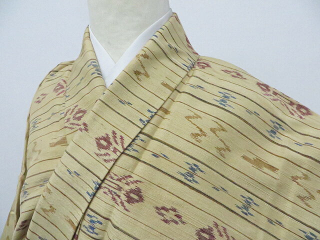 樂天商城 - 【中古】リサイクル着物 紬 着物 正絹 身丈約160cm 裄丈約66cm 26z06-3157【リサイクル】 IDnet