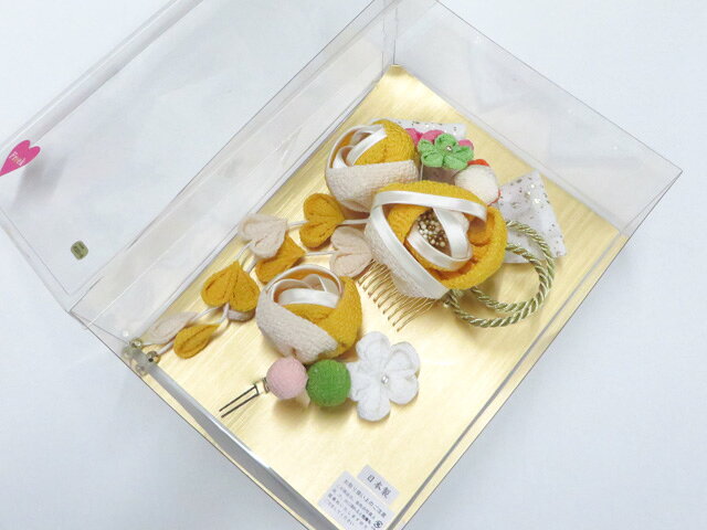 樂天商城 - 【中古】和装小物 未使用 髪飾り ちりめん細工 箱付 美品 r8w06-444【リサイクル】 IDnet