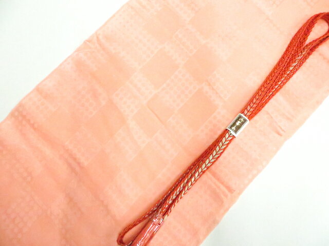 樂天商城 - 【中古】和装小物 帯揚げ帯締めセット 帯揚 帯締 夏物 夏 平組 美品 26w06-7770【リサイクル】 IDnet
