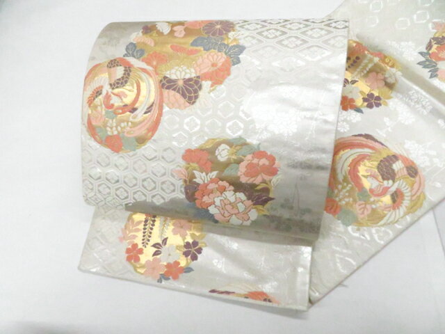 樂天商城 - 【中古】袋帯 六通柄 金糸 正絹 26b06-499【リサイクル】 IDnet