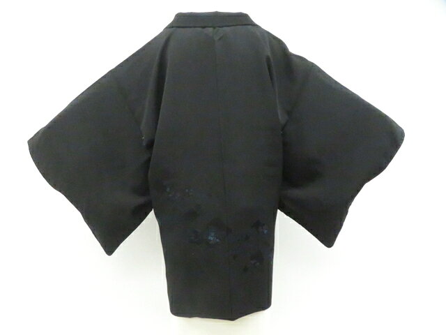 樂天商城 - 【中古】リサイクル着物 黒羽織 羽織紐付き 着物 正絹 身丈約76cm 裄丈約63cm 26z06-3348【リサイクル】 IDnet